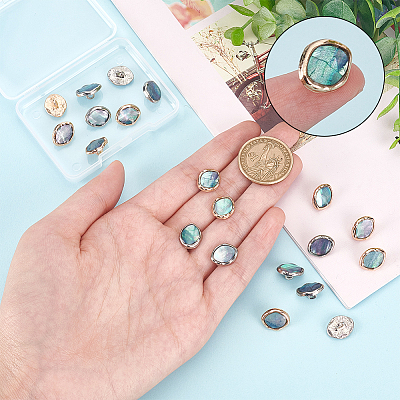 20Pcs 2 Colors Alloy Enamel Shank Buttons FIND-PH0006-95-1