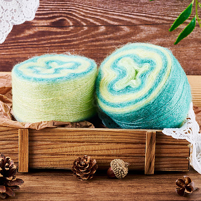 Segment Dyed Knitting Yarn DIY-TAC0033-03D-1