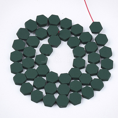 Spray Painted Non-magnetic Synthetic Hematite Beads Strands G-T116-03C-14-1