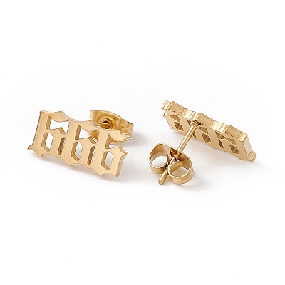 Number Earrings X-EJEW-F286-01H-G-1