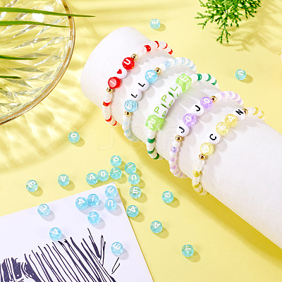 100Pcs 5 Styles Transparent Acrylic Beads TACR-TA0001-54C-1