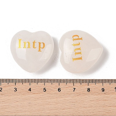 Natural Quartz Crystal Heart Engraving MBTI Figurines Statues for Home Office Desk Decorations G-K353-05F-1