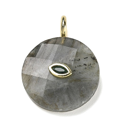 Natural Labradorite Faceted Pendants G-A287-02G-13-1