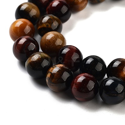 Natural Tiger Eye Beads Strands G-G448-10mm-21AB-1