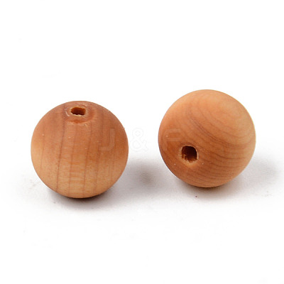 Natural Wood Beads WOOD-R268-10mm-1