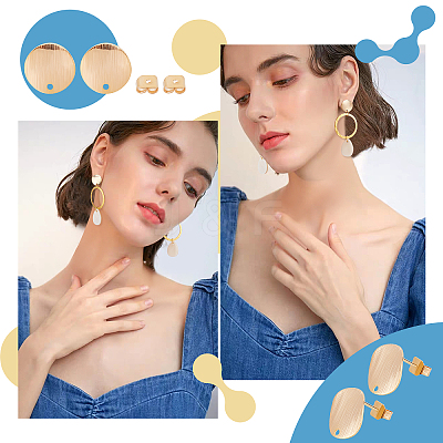20Pcs Brass Stud Earring Findings KK-BBC0002-39-1