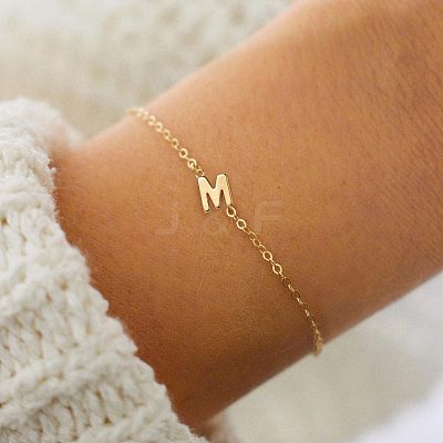 Simple Style Alloy Letter Link Bracelets WG5F19A-11-1