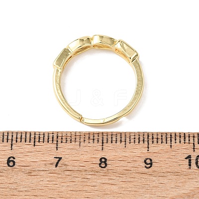Adjustable Brass Micro Pave Cubic Zirconia Finger Rings for Women RJEW-K264-03G-1