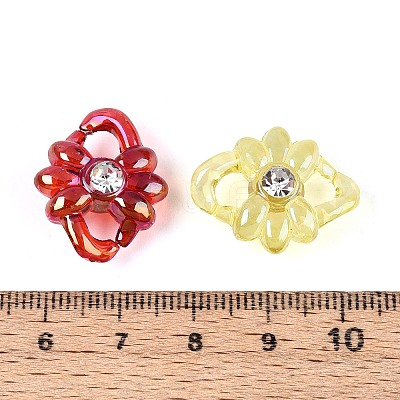 UV Plating Opaque Acrylic Crystal Rhinestone Linking Rings TACR-T029-09M-1