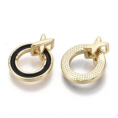 Brass Enamel Charms KK-S356-085B-NF-1