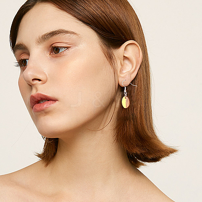 DIY Walnut Wooden Dangle Earring Making Kits DIY-OC0006-82-1