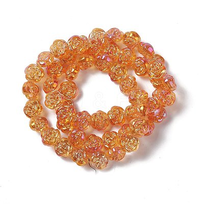 Electroplate Glass Beads Strands EGLA-L040-M-1