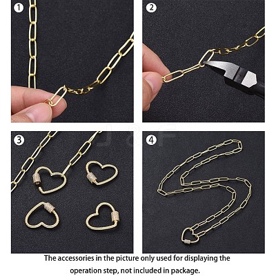 3.28 Feet Soldered Brass Paperclip Chains X-CHC-D025-03G-1