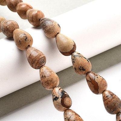Natural Picture Jasper Beads Strands G-B106-A18-02-1