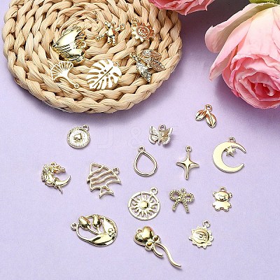40Pcs 20 Styles Rack Plating Alloy Pendants FIND-YW0004-85-1