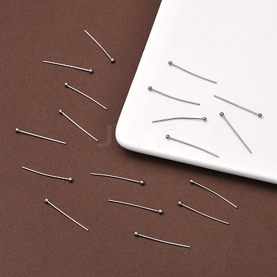 Tarnish Resistant 304 Stainless Steel Ball Head Pins X-STAS-M010-25mm-01-1