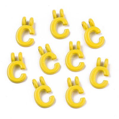 Spray Painted Alloy  2-Loop Link Pendants X-PALLOY-T075-48C-RS-1