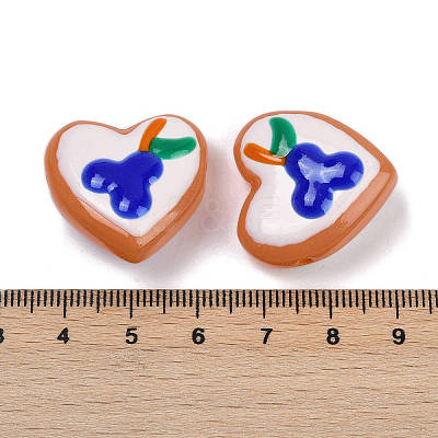 Handmade Heart Lampwork Beads Strands LAMP-P069-04B-03-1