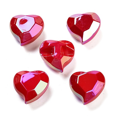 UV Plating Acrylic European Large Hole Beads OACR-S142-06A-1