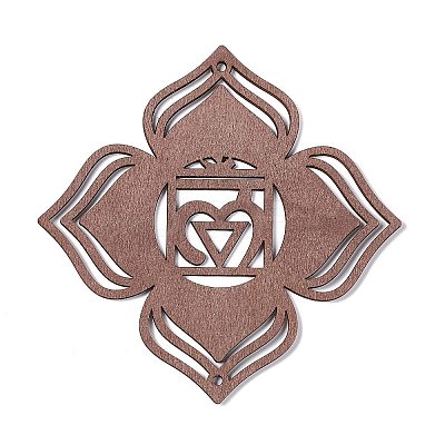 DIY Unfinished Bohemian Meditation Energy Symbol Wood Pendant Decoration Kits LS-DIY-B060-03-1
