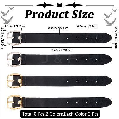 6Pcs 2 Colors Black PU Imitation Leather Purse Strap Accessories FIND-CL0002-24-1