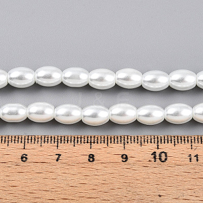 Baking Paint Pearlized Glass Pearl Bead Strands X-HY-T002-01A-01-1