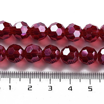 Electroplate Transparent Glass Beads Strands EGLA-A035-T10mm-A07-1