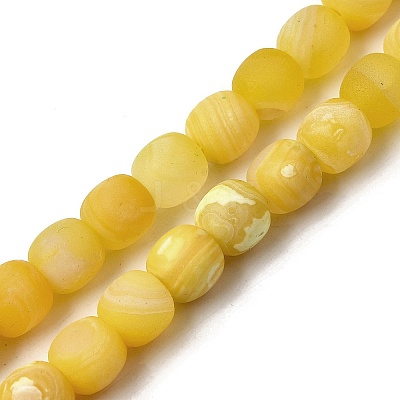 Dyed & Heated Natural Fire Crackle Agate Beads Strands G-NH0067-B01-1