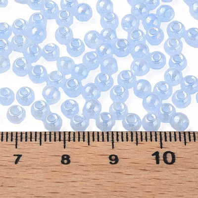 6/0 Imitation Jade Glass Seed Beads SEED-N004-006-13-1