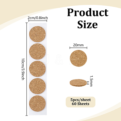 Self-adhesive Cork Sheets DIY-WH0816-097B-1