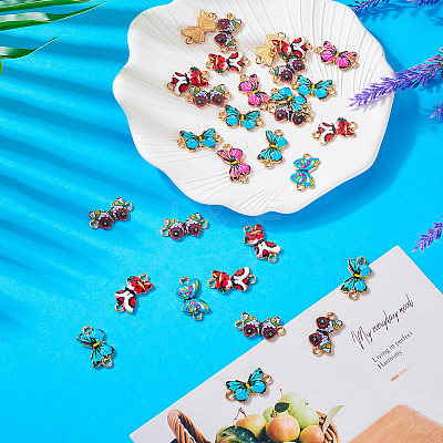 Alloy Enamel Connector Charms FIND-TAC0029-09-1