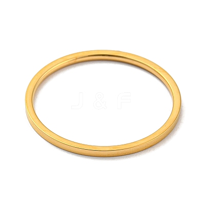 Ion Plating(IP) 304 Stainless Steel Simple Plain Band Finger Ring for Women Men RJEW-F152-05G-C-1