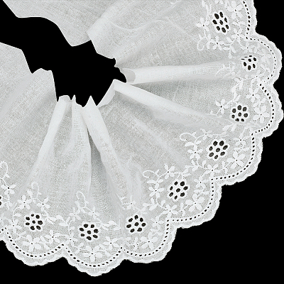 4.7~5 Yards Cotton Embroidery Flower Ribbons OCOR-MA0001-03B-1