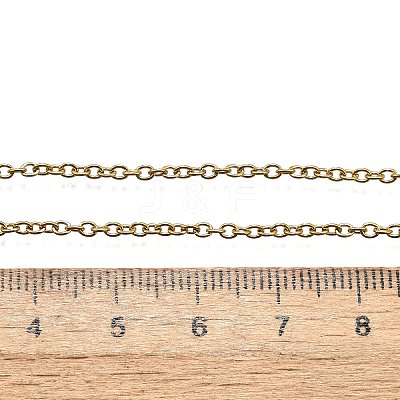 304 Stainless Steel Cable Chain Necklace Making X-STAS-P045-01G-A-1