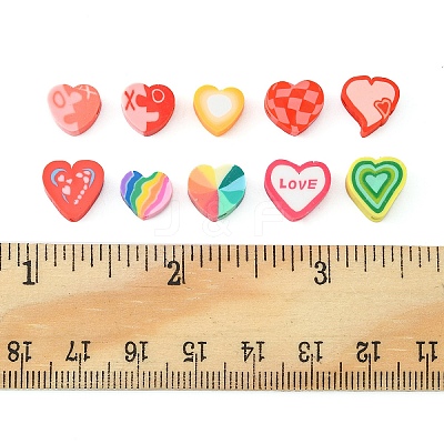 200Pcs 10 Styles Handmade Polymer Clay Beads CLAY-FS0001-29-1