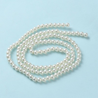 Baking Paint Pearlized Glass Pearl Round Bead Strands X-HY-Q003-6mm-02-1