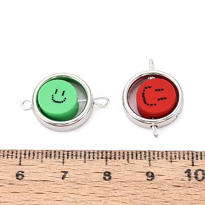 Polymer Clay Beads with CCB Plastic Frame Connector Charms CLAY-T022-35M-05-1