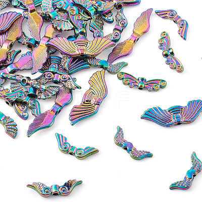 56Pcs 7 Style Rack Plating Alloy Bead FIND-CW0001-24-1