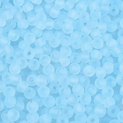 FGB Frosted Transparent Glass Seed Beads SEED-N013-02A-11-1