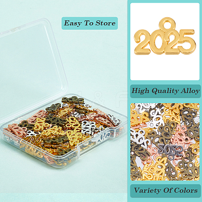 100Pcs 4 Colors Alloy Pendants FIND-SP0002-36-1