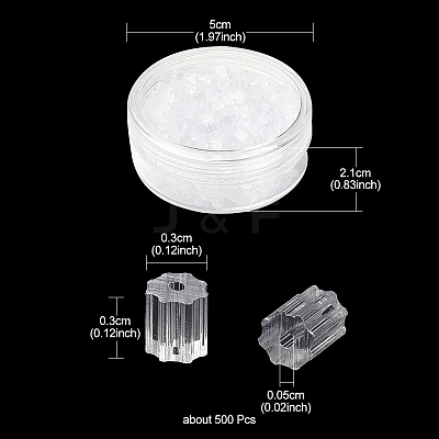 500Pcs Plastic Ear Nuts KY-YW0001-26-1