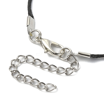 Glass Bottle & Alloy Shell Pendant Necklace NJEW-FZ00016-1