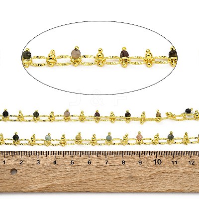 Handmade Faceted Natural Gemstone Beaded Chains CHC-L050-01G-08-1
