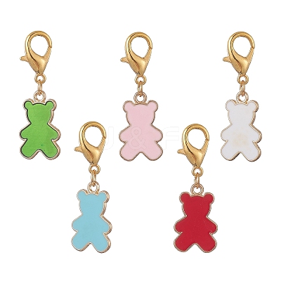 Alloy Enamel Pendant Decoration HJEW-JM00972-1