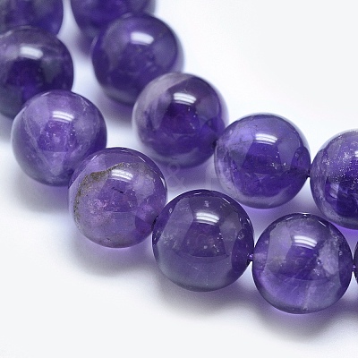 Natural Amethyst Beads Strands X1-G-E481-03-8mm-1