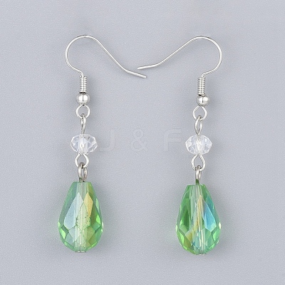 Electroplate Glass Dangle Earrings EJEW-JE03176-03-1