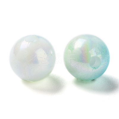 Two Tone Opaque Acrylic Beads SACR-P024-01A-W08-1