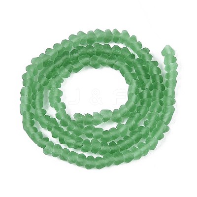 Frosted Transparent Glass Beads Strands GLAA-N016-4mm-27-1