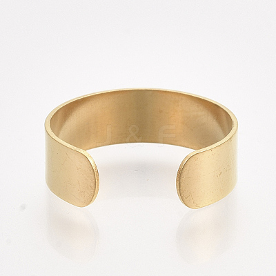 304 Stainless Steel Cuff Rings STAS-T045-22A-G-1
