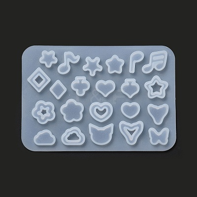 DIY Star/Heart/Flower/Music Note Shaker Filler Silicone Quicksand Molds DIY-G079-03B-1